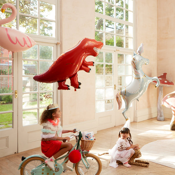 Our T-Rex dinosaur balloon is a terrific dinosaur party decoration. Image2