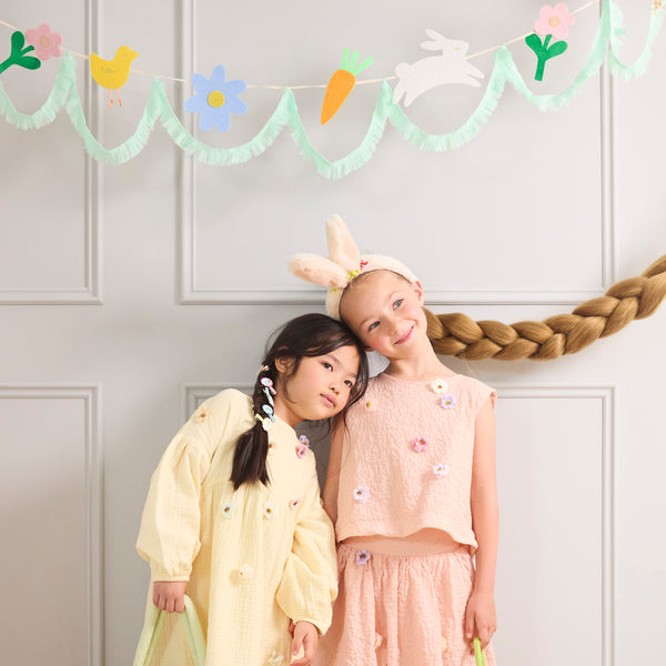 Our fabric garland is perfect to add to your Easter decorations, featuring felt Easter icons and playful tasselled fringe details for fun and style. Image2