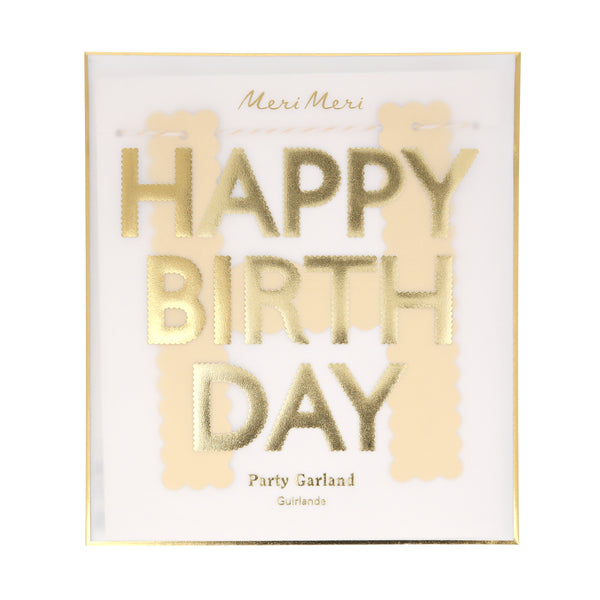 Our birthday garland, in shiny gold letters, is a great birthday party decoration to place on the party table, wall, mantel or doorway. Image4