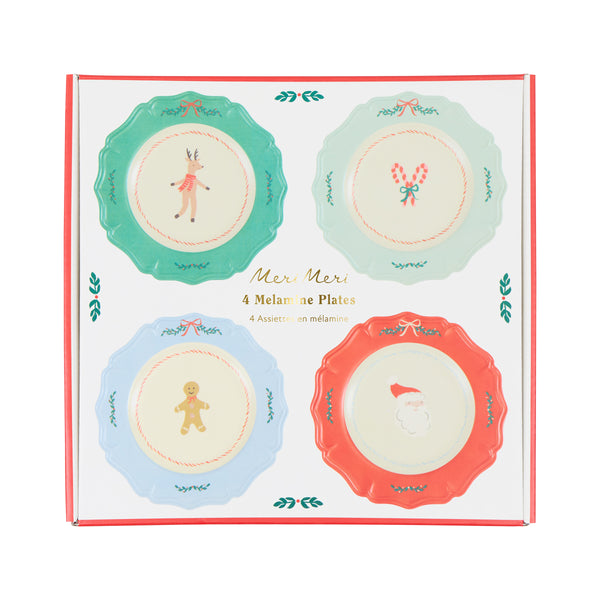 Our Christmas melamine plates, in a side plate size, feature jolly designs of traditional Christmas motifs with seasonal colours for a fun look. Image7