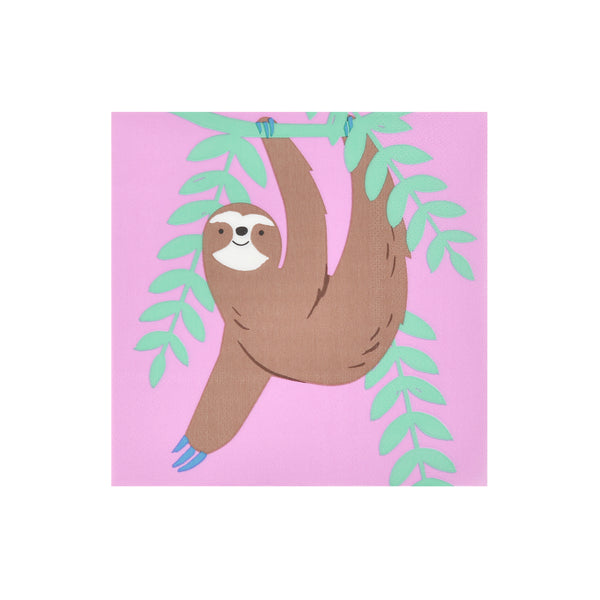 Our large paper napkins feature vibrant rainforest animals, perfect for a jungle party theme. Image4