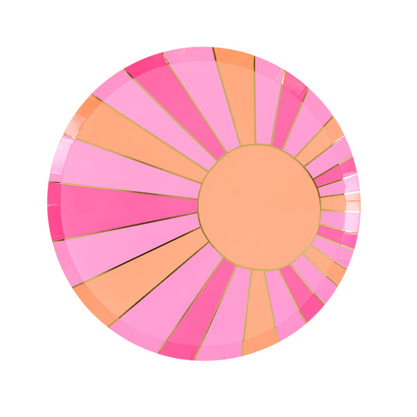 Our side plates, made from paper, feature vibrant flower power designs in psychedelic colours, ideal for 70s parties and cocktail parties. Image4