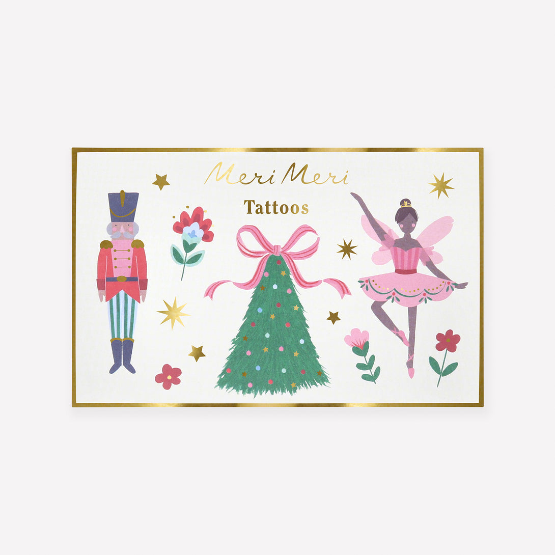 Our Christmas temporary tattoos, with a Nutcracker ballet theme, are perfect as stocking fillers, party bags gifts or for party activities. Image1