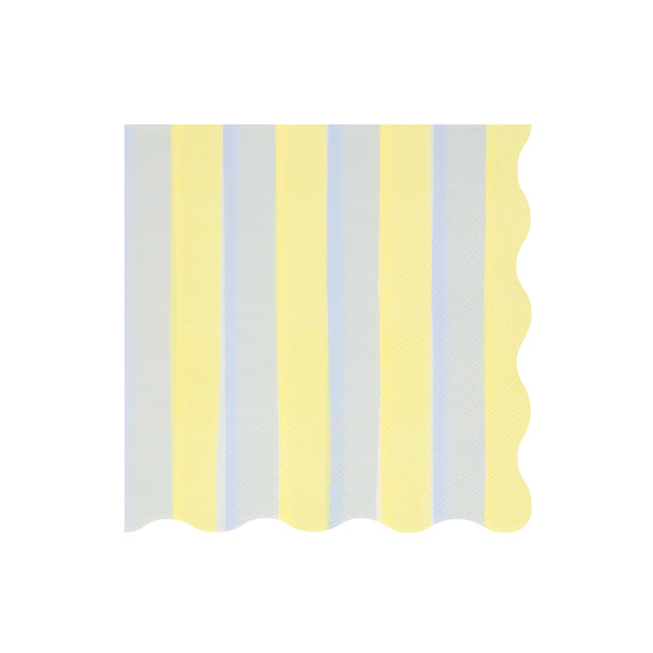 Our pastel striped napkins are large napkins with a wavy edge, ideal as baby shower napkins or garden party napkins. Image7