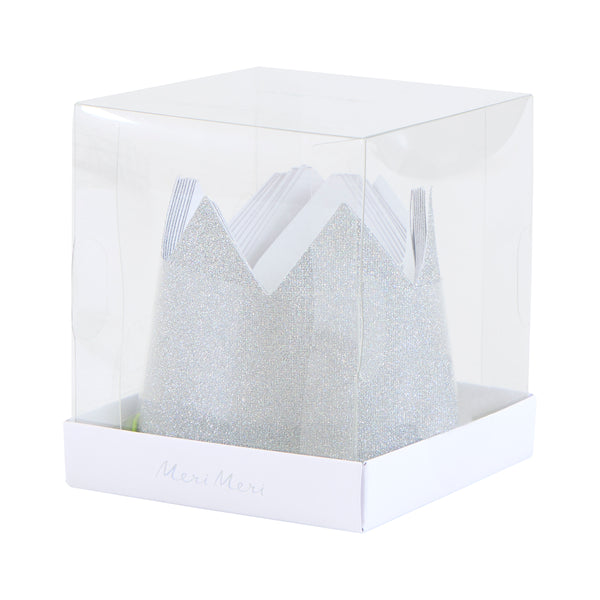 Mini Silver Glitter Crowns Image3