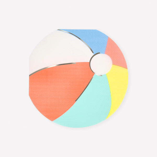 Our beach ball napkins, made from high quality 3-ply paper, are ideal for pool parties, beach parties, and summer birthday parties. Image1