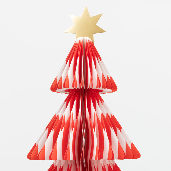 Our paper Christmas trees are made with honeycomb paper for a 3D effect, with vibrant stripes for a modern look. Image3