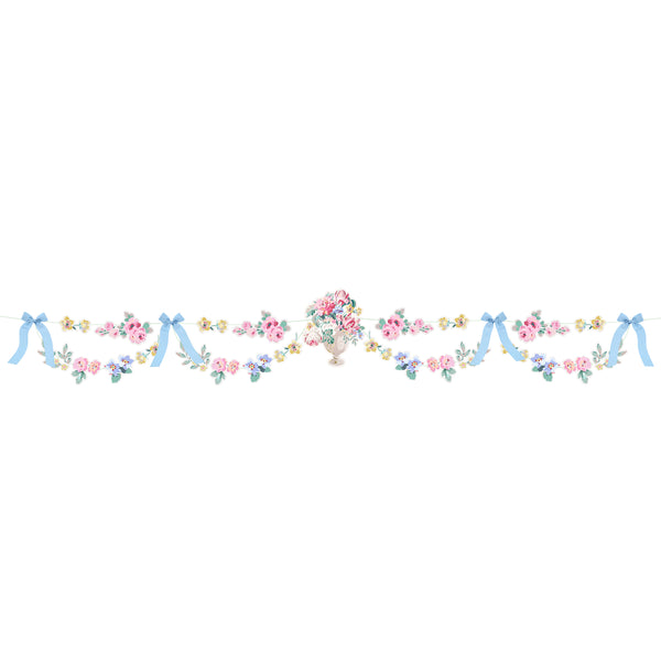 Our paper garland, with 2 strings, features a stylish rococo design in pastel colours with pretty bows, ideal for any elegant celebrations. Image3