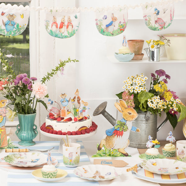 Our small melamine plates for kids feature Peter Rabbit and all his friends, perfect as picnic plates. Image1