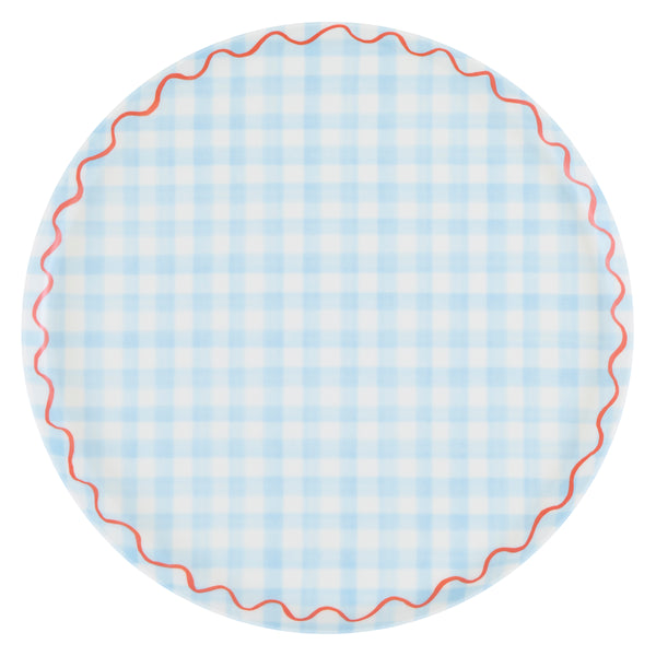 Our large reusable plates have a pretty gingham print design in six cheerful colours, ideal for baby showers, picnics and birthdays. Image8