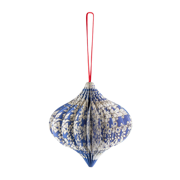 Our Christmas tree decorations, in elegant ornamental shapes, have honeycomb details and beautiful Liberty print designs in festive colours. Image9