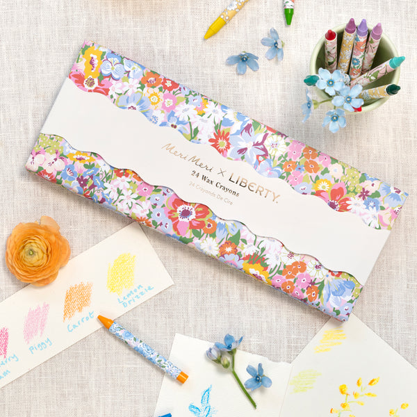Kids will love our Liberty crayon box, with 24 wax crayons featuring Liberty designed protective sleeves, a creative gift for kids. Image2