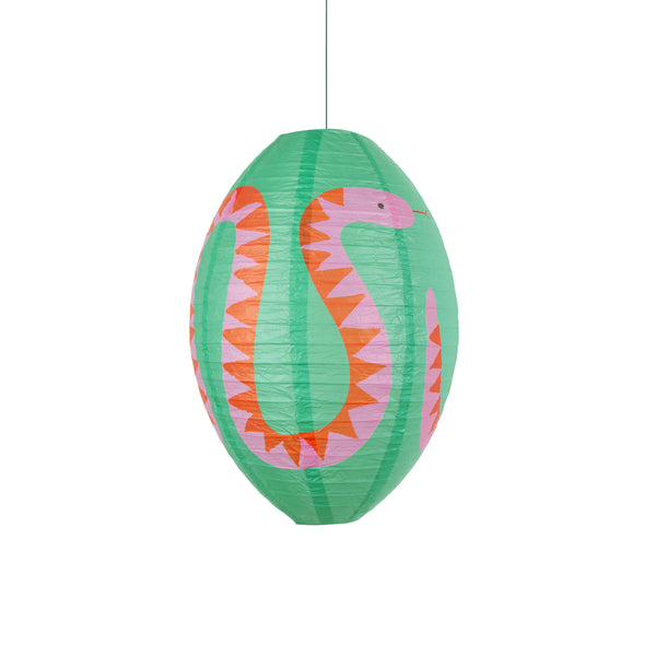 Our jungle party decorations include a set of three paper lanterns with a parrot, jaguar and snake design, perfect for a vibrant touch. Image6