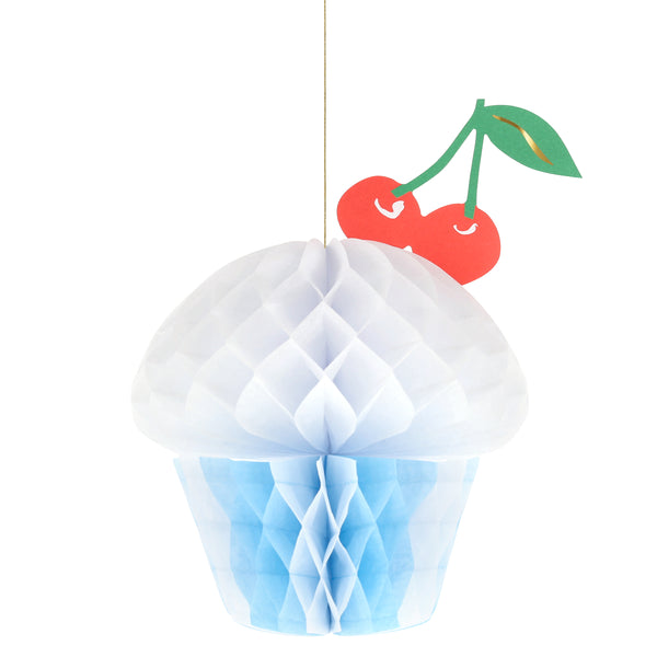 Our paper cupcakes, made from 3D honeycomb, are the sweetest birthday decorations, simply hang wherever you want a special touch. Image2