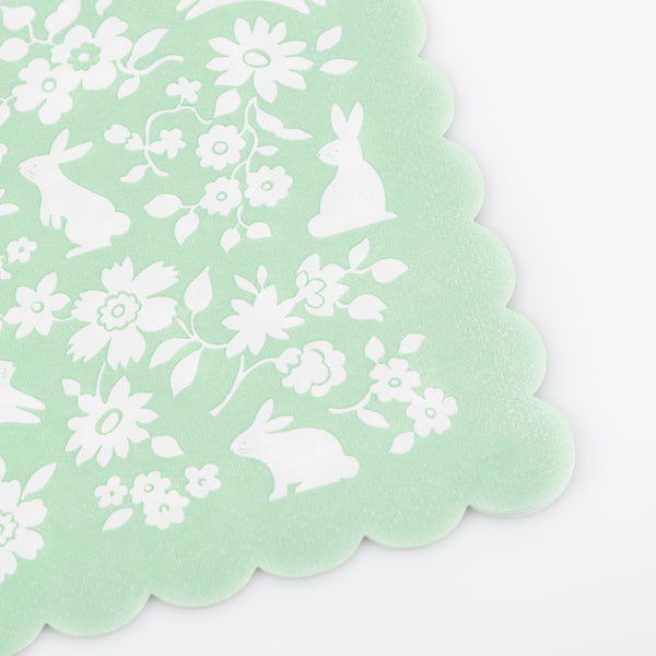 Our paper napkins, with a ditsy floral and bunny print, are perfect to add fun and style to your Easter tableware. Image3