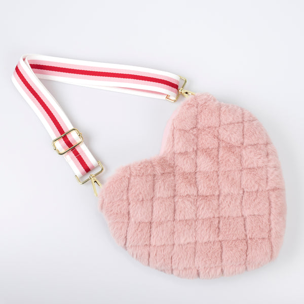 Our pink plush bag is perfect as kids accessories.