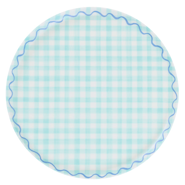 Our large reusable plates have a pretty gingham print design in six cheerful colours, ideal for baby showers, picnics and birthdays. Image4