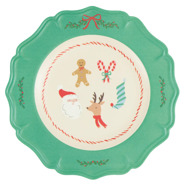 Our Christmas melamine plates, in a large plate size, feature jolly designs of traditional Christmas motifs with seasonal colours for a fun look. Image3
