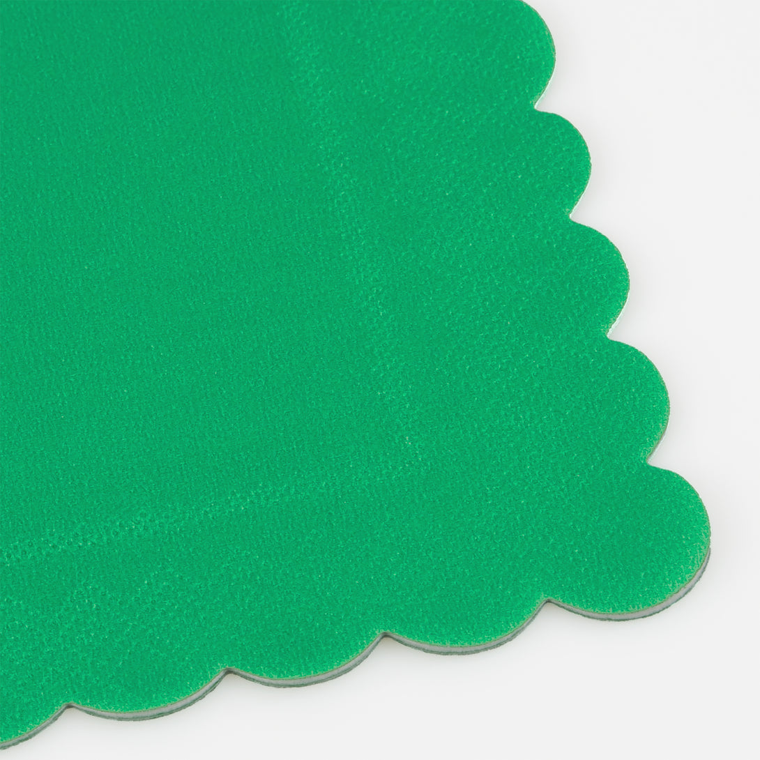 Our small paper napkins, in a wintry green shade, are ideal as Christmas napkins or any special party.