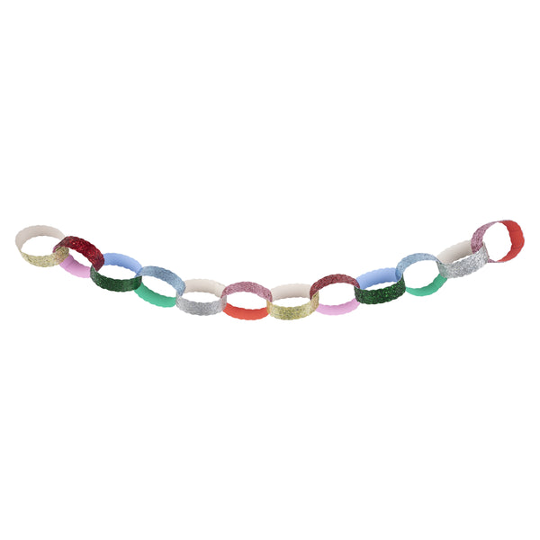 Our paper chain kit includes slot-together chains in jewel-like colours with shimmering glitter, a stylish decoration for Christmas. Image5