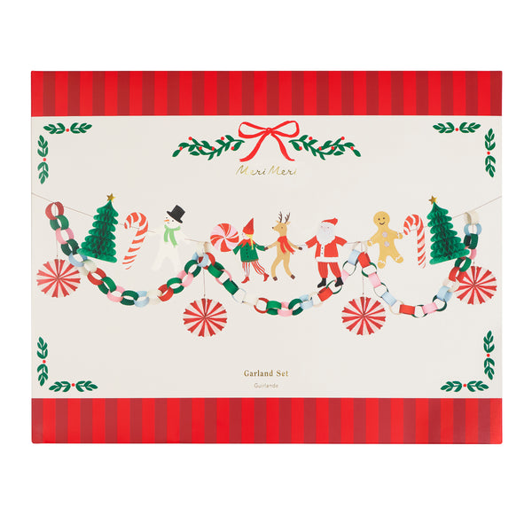 Our jolly Christmas garlands set includes colourful characters and icons, 3D paper fans, 3D Christmas trees and a paper chain to make and add. Image4