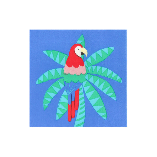 Our large paper napkins feature vibrant rainforest animals, perfect for a jungle party theme. Image6