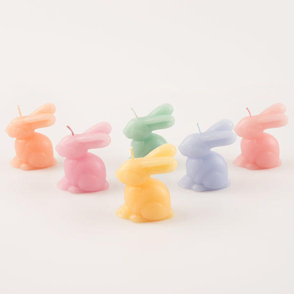 Our Easter candles make great Easter decorations, crafted in the shape of cute bunnies in pastel shades with coloured wicks.