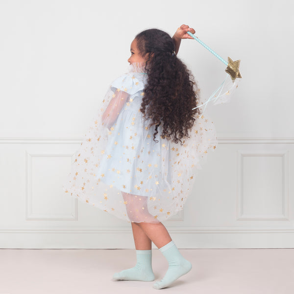 White Tulle Star Cape Image2