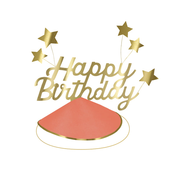 Our fascinator hats made from paper and gold foil are the perfect birthday party hats to wear. Image7