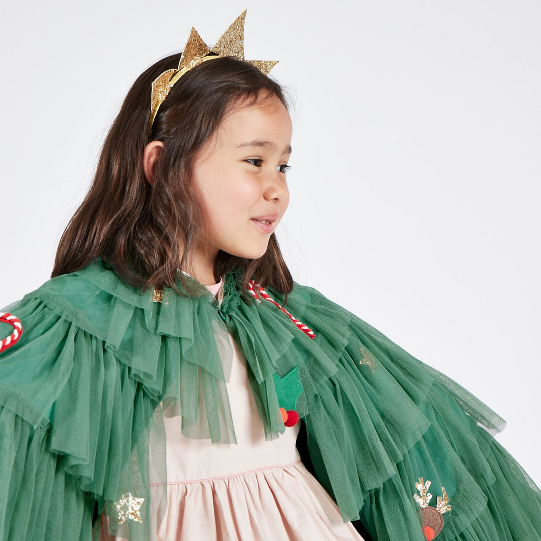 This gorgeous Christmas tree costume is made from tulle with delightful Christmas embellishments Image4
