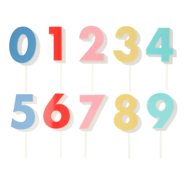 Rainbow Number Acrylic Toppers Image2
