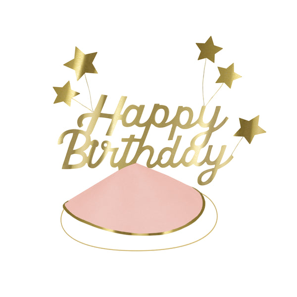 Our fascinator hats made from paper and gold foil are the perfect birthday party hats to wear. Image8