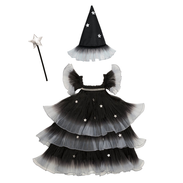Our witch costume, with a witch hat, dress and wand, is the perfect kids Halloween costume for those who love to look magical. Image7