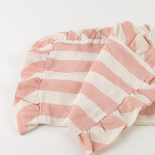 Stripe Ruffle Fabric Napkins Image4