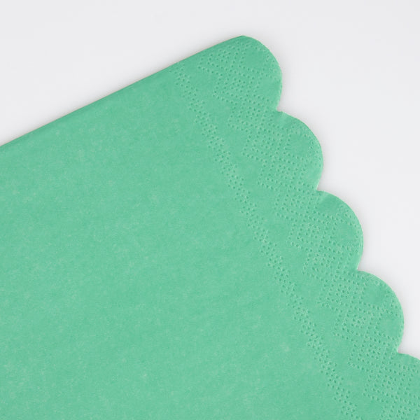 Our paper napkins, in a small napkins size, are bright green and ideal for any special celebration. Image3