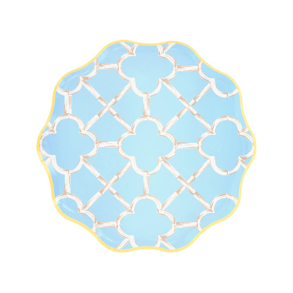 Our party plates, in a side plate size, come in four summery colours with a charming bamboo design, perfect for birthdays and picnics. Image6