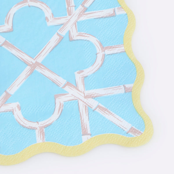 Our small napkins, made from 3-ply paper, come in four bright colours with a sensational bamboo design, perfect for cocktail parties and meals. Image3