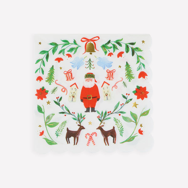 Let Santa make your Christmas party look sensational, with our special set with plates, napkins and cups and a large decoration. Image6