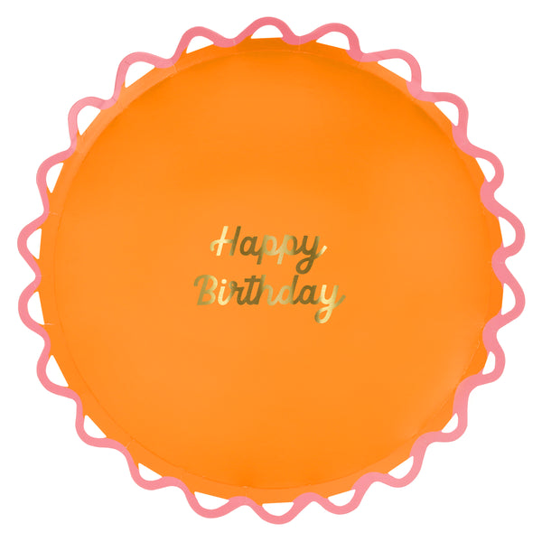Our dinner plates are made especially as birthday party plates, with bright colours and a Happy Birthday message in shiny gold foil. Image10