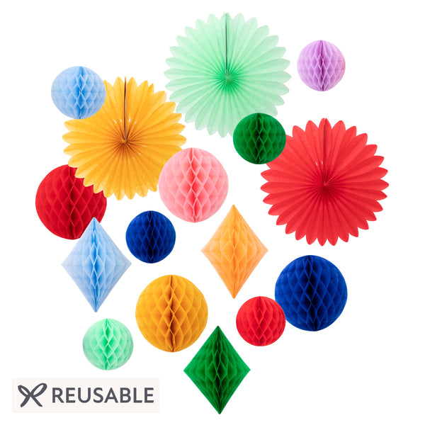 Rainbow Honeycomb Decoration Kit Image1
