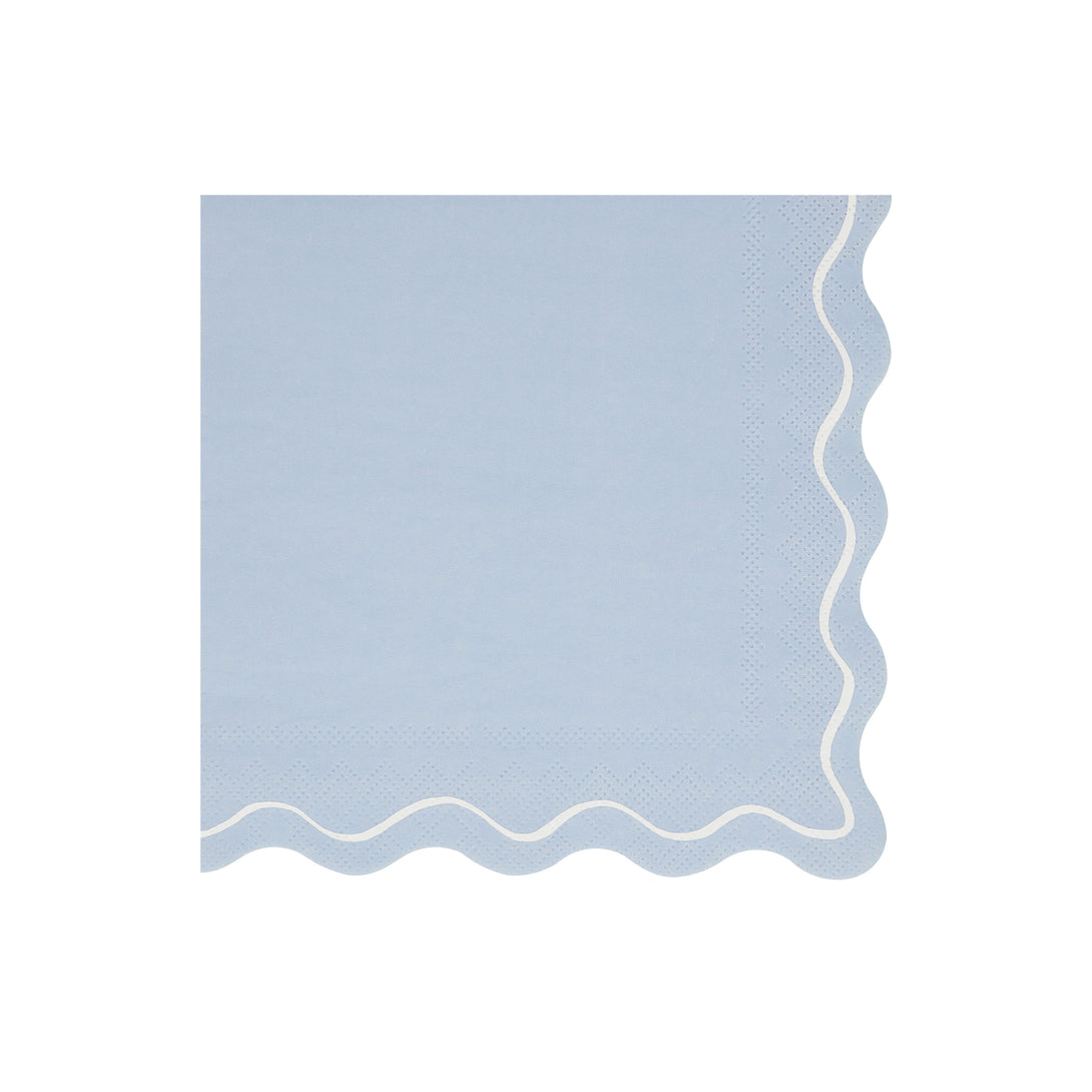 Our paper napkins have gorgeous colours, a scalloped edge and a wavy line design, the perfect party napkins.