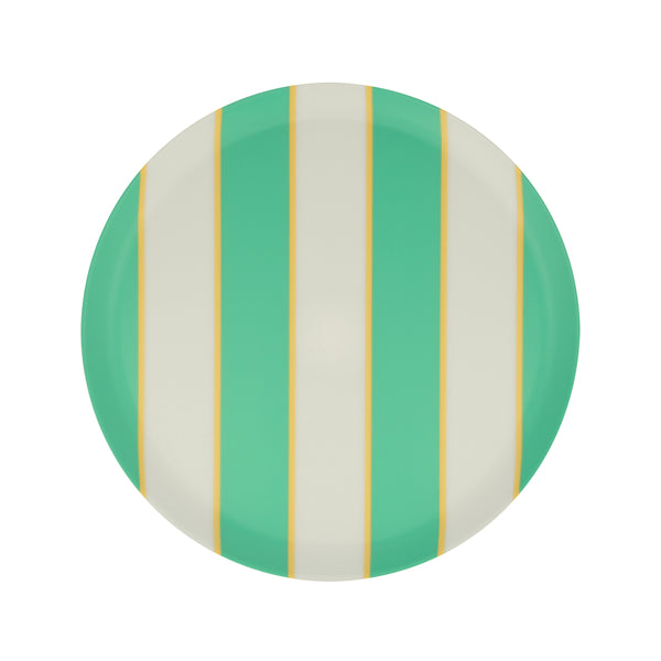 Our striped plates, made from recycled plastic, are fabulous reusable plates for all parties, including as cocktail plates. Image4