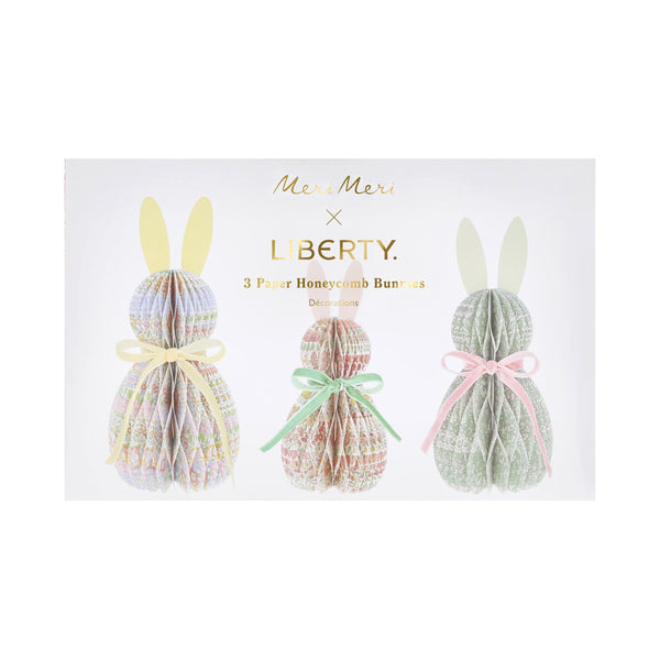 Make your Easter dinner table look so stylish with 3D bunny decorations with charming Liberty floral designs and velvet bows. Image7