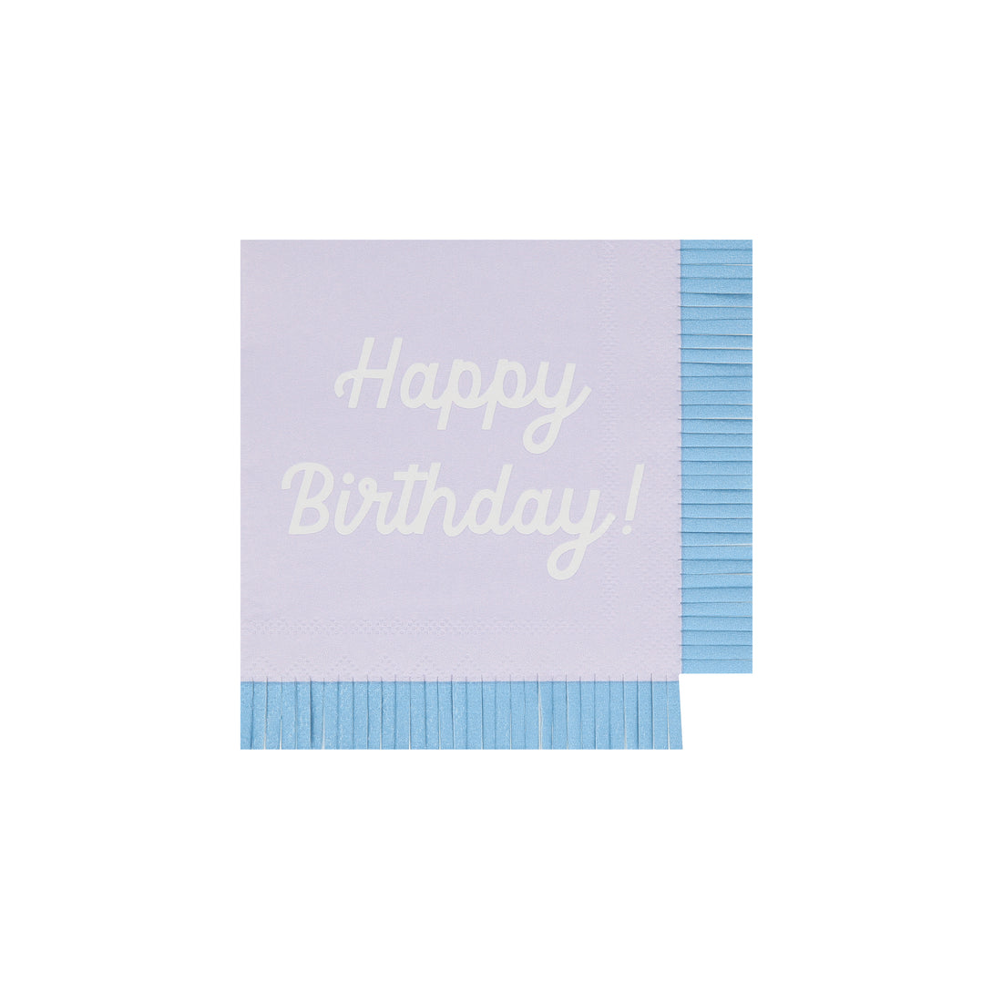 Our small paper napkins have the words Happy Birthday on them and lots of bright co-ordinating colours to look amazing on your party table.