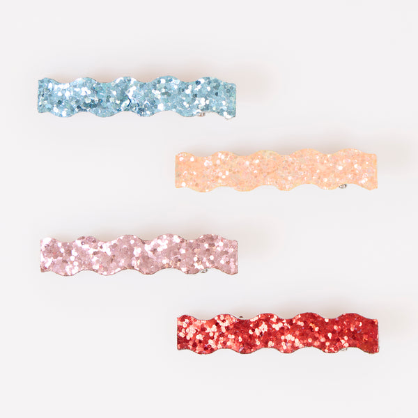 Our glitter hair clips, in a set of 8 vibrant colours, are perfect as Christmas gits, party favours or stocking fillers. Image4