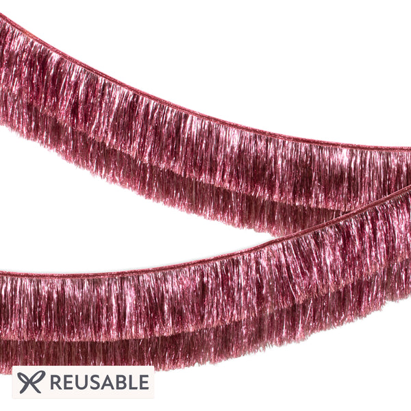 Our long tinsel garland is perfect to add a touch of shimmering pink to any party. Image1