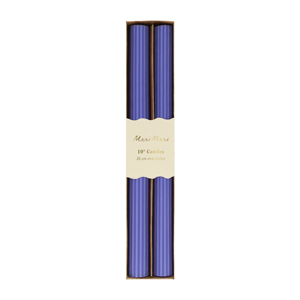 Make your party table look amazing with our ridged blue candles with blue wicks, ideal for any party with a blue theme. Image5