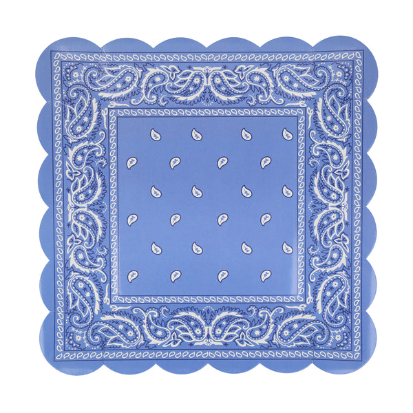 Add to your western theme party with our stunning paper plates in the shape of bandanas. Image6
