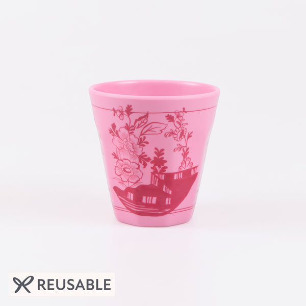 Our melamine cups, in pretty pink shades with a botanical print transfer, are ideal for baby showers, bridal showers, garden parties or picnics. Image1