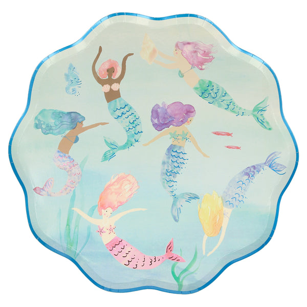Our mermaid party supplies bundle includes mermaid tableware and a mermaid garland.  Image6